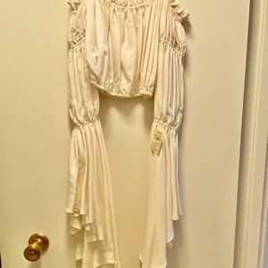 Norma Kamali cream colored shirt